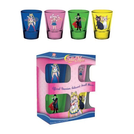 Set de 4 verres à liqueur Sailor Moon Characters & Symbols
