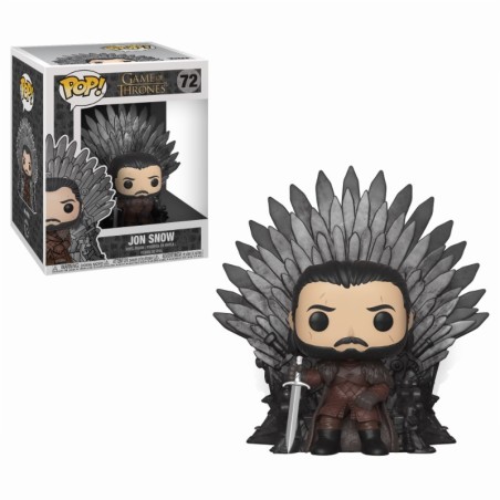 Fugurine Game of Thrones POP! Deluxe Jon Snow sur le trône de fer