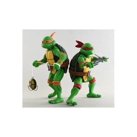 Pack de 2 figurines Les Tortues Ninja Michelangelo & Raphael