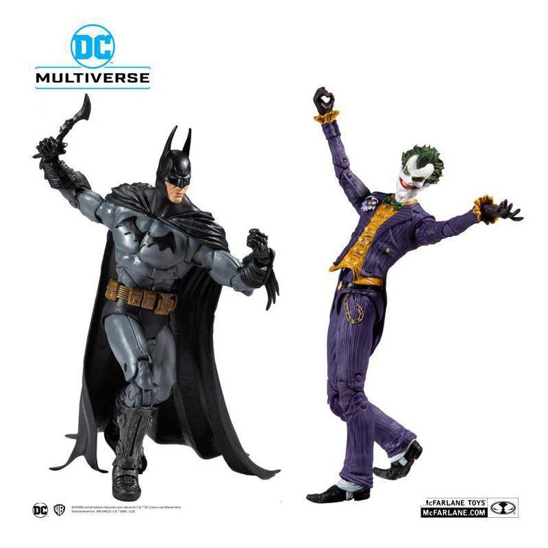 Pack de 2 Figurines Articulées DC Comics Multiverse Collector Multipack Arkham Asylum Batman VS  Joker