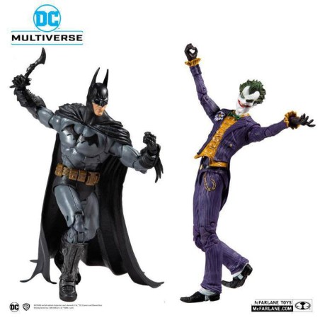 Pack de 2 Figurines Articulées DC Comics Multiverse Collector Multipack Arkham Asylum Batman VS  Joker