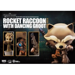 Figurine Marvel Les Gardiens de la Galaxie Egg Attack figurine Rocket Raccoon with Dancing Groot