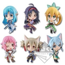 Lot de 6 figurines Sword Art Online II Chibi Kyun-Chara