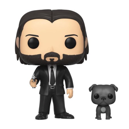 Figurine John Wick POP! Movies  John Wick in Black Suit with Dog
