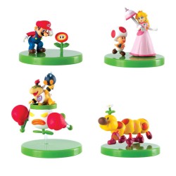 Lor de 4 figurines Super Mario Buildable Figure