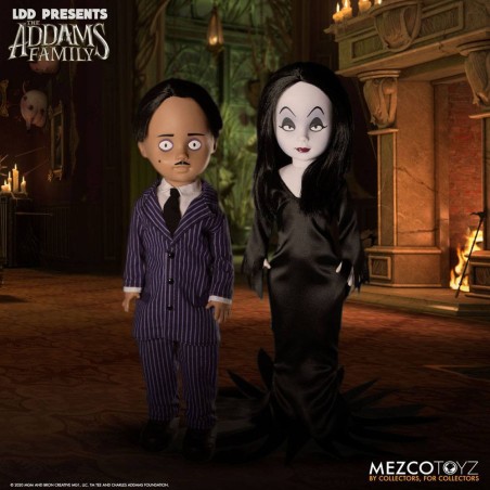 Poupées la Famille Addams Living Dead Dolls Gomez et Morticia