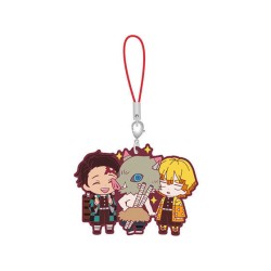 Porte-clés en caoutchouc Demon Slayer Capsule Rubber Mascot 5 Zenitsu Agatsuma, Inosuke Hashibira & Tanjiro Kamado