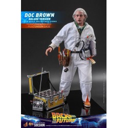 Figurine Retour vers le Futur Movie Masterpiece 1/6 Doc Brown Deluxe Version
