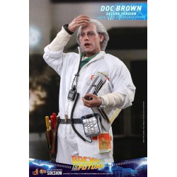 Figurine Retour vers le Futur Movie Masterpiece 1/6 Doc Brown Deluxe Version