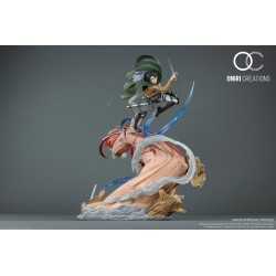 Statuette en résine L’Attaque des Titans 1/6 Levi VS Female Titan