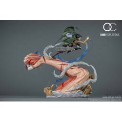 Statuette en résine L’Attaque des Titans 1/6 Levi VS Female Titan