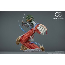 Statuette en résine L’Attaque des Titans 1/6 Levi VS Female Titan