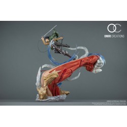 Statuette en résine L’Attaque des Titans 1/6 Levi VS Female Titan