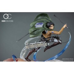 Statuette en résine L’Attaque des Titans 1/6 Levi VS Female Titan