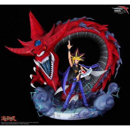 Statuette en résine Yu-Gi-Oh! Yami Yugi & Slifer Le Dragon Céleste
