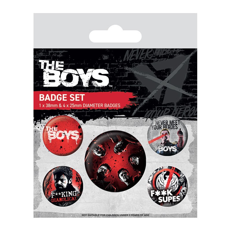 Lot de 5 Badges The Boys