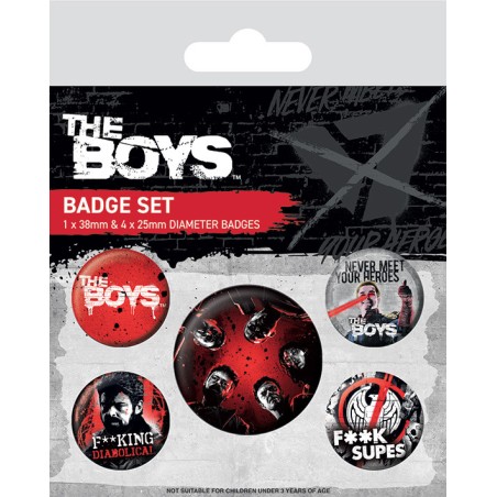 Lot de 5 Badges The Boys