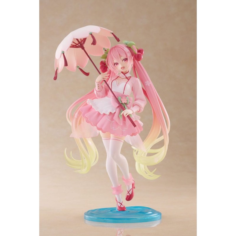 Figurine Hatsune Miku AMP Newley Written Sakura Miku Sakura Dress Version