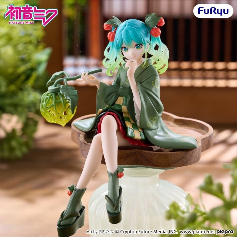 Figurine Hatsune Miku Noodle Stopper Flower Fairy Winter Cherry Green Color Version