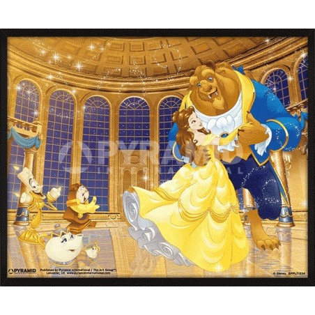 Poster effet 3D encadré La Belle Et La Bête